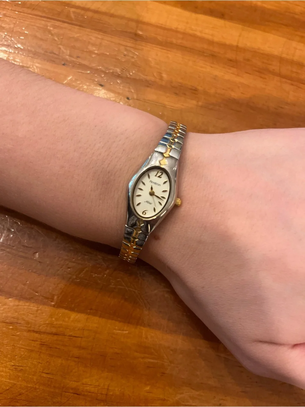 Armitron Two-Tone Gold and Silver Oval Women's Bracelet Watch